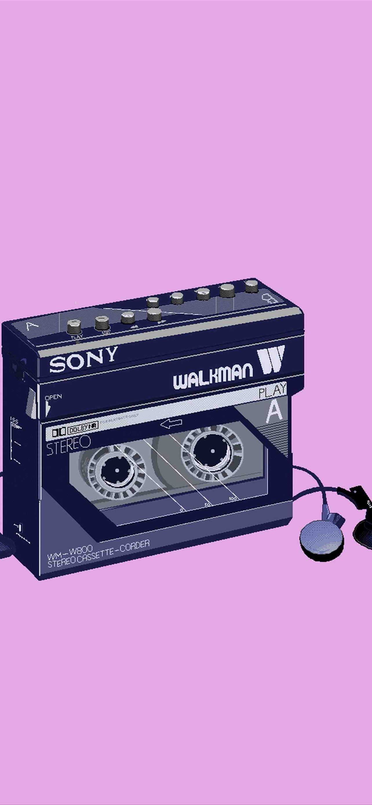 Sony Walkman Cassette Tape iPhone Wallpaper in 2020 | Cassette - Music