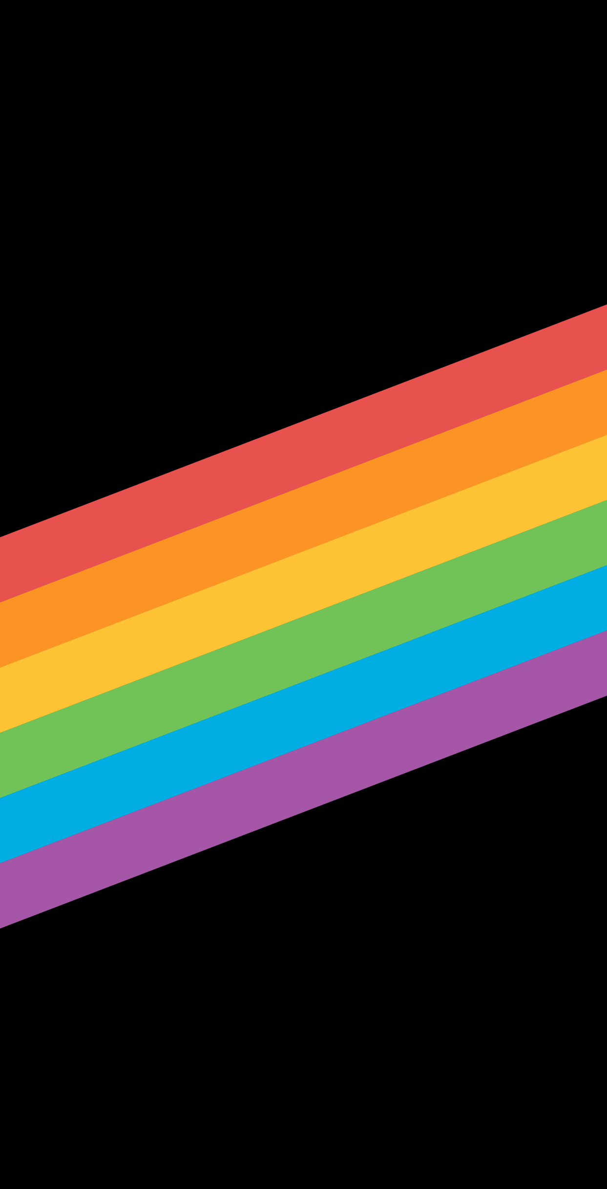 A rainbow colored flag is shown on the wall - Pride