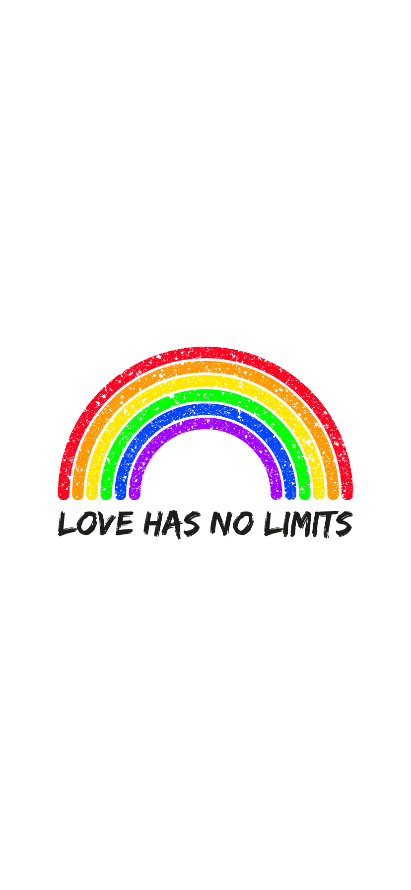 A phone wallpaper with a rainbow and the words 