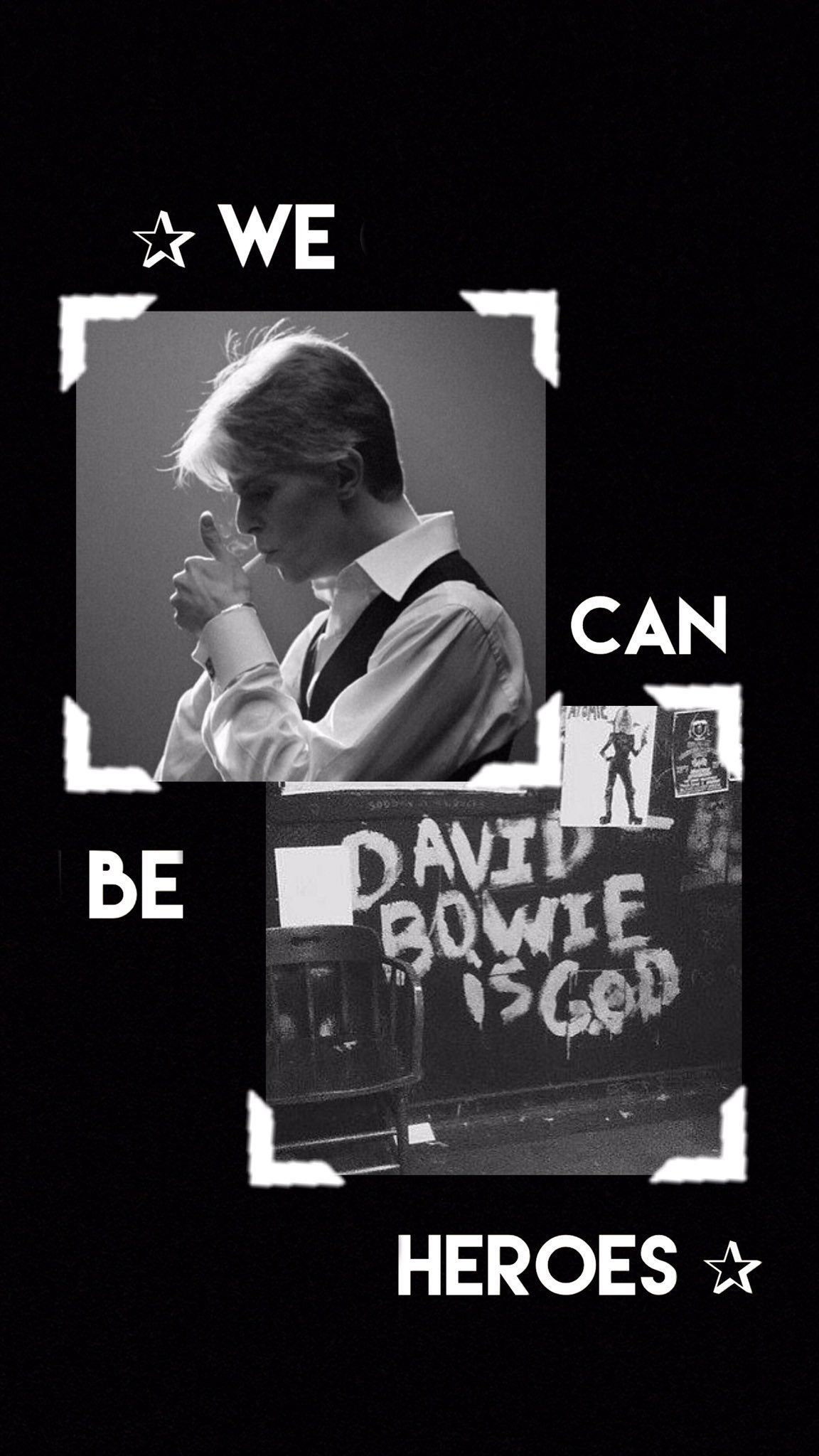 A poster that says we can be heroes - David Bowie