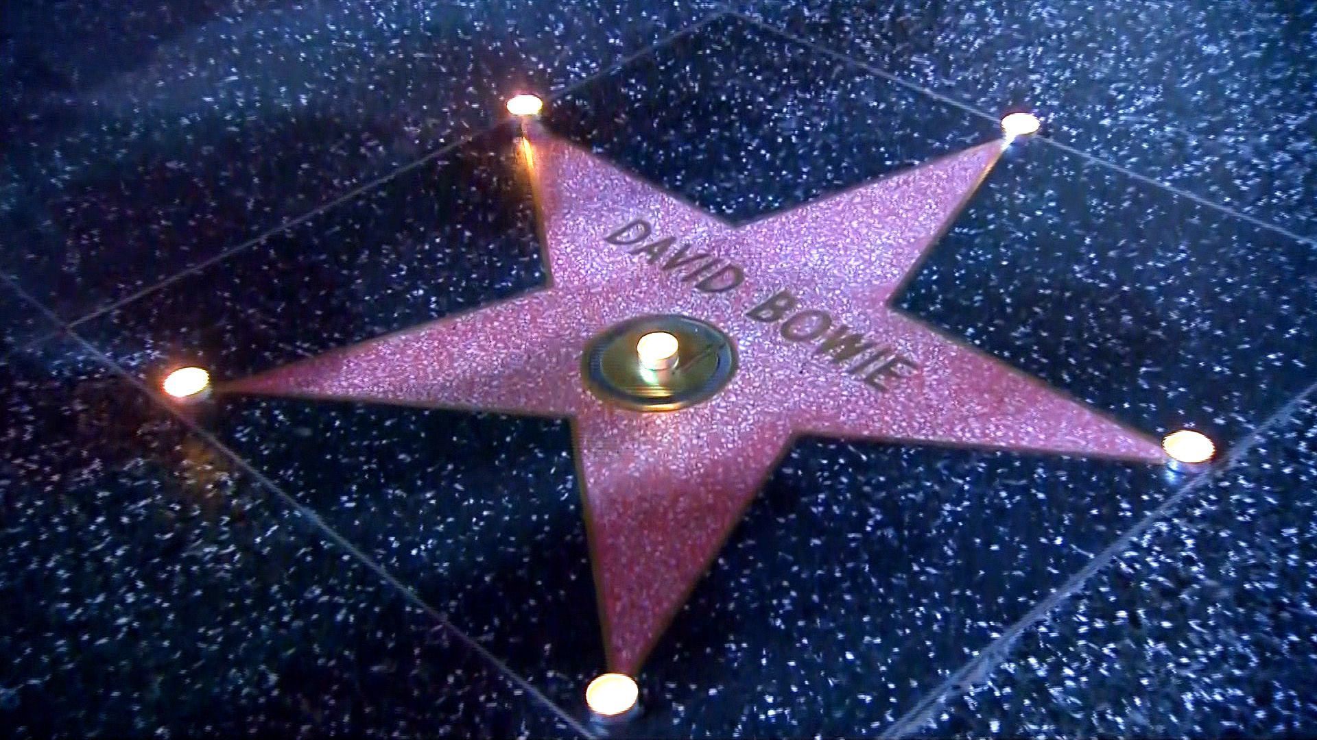 David Bowie's star on the Hollywood Walk of Fame is seen in this file photo. - David Bowie