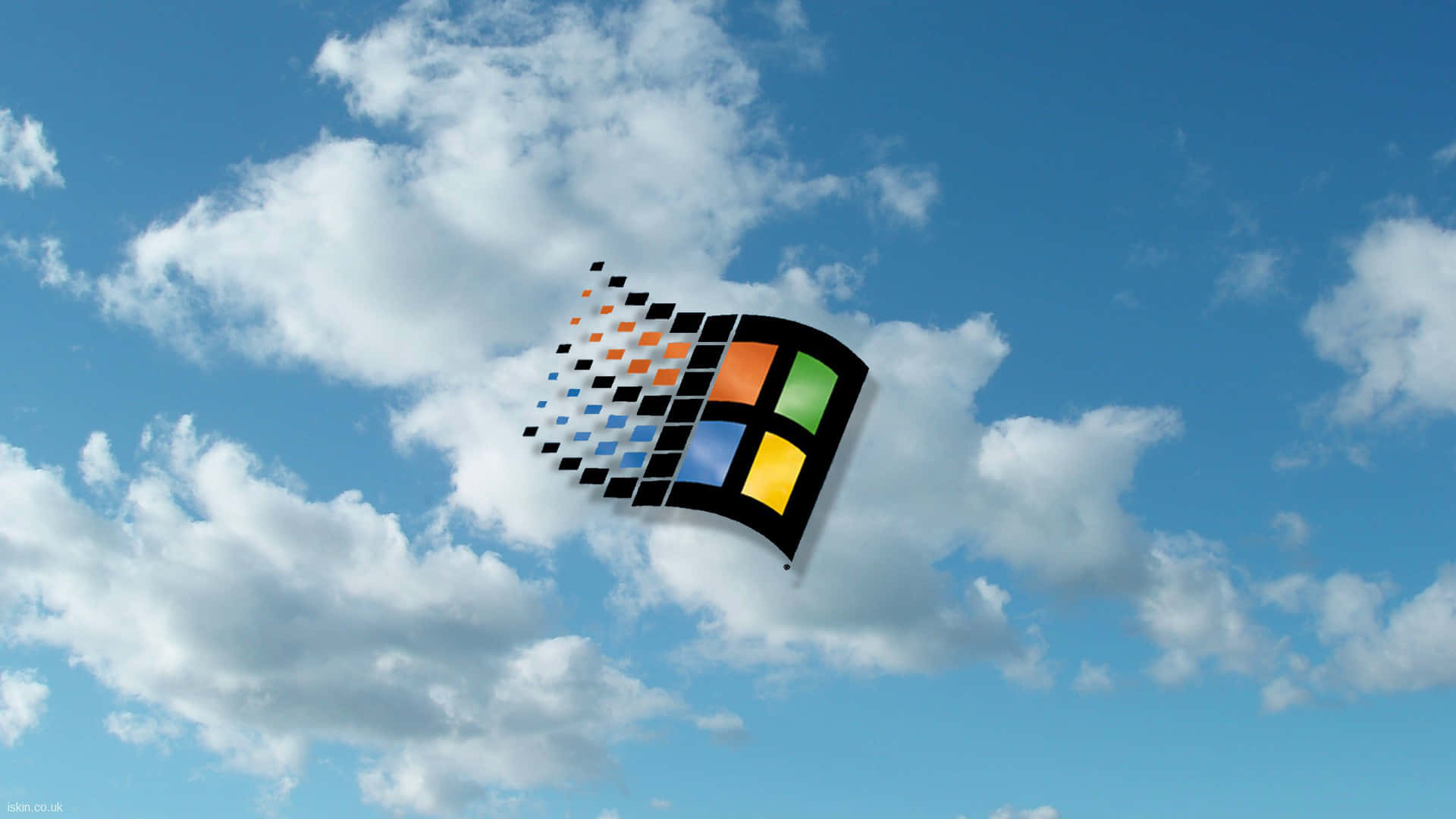 Windows 95 logo in the sky - Windows 98, Windows 95