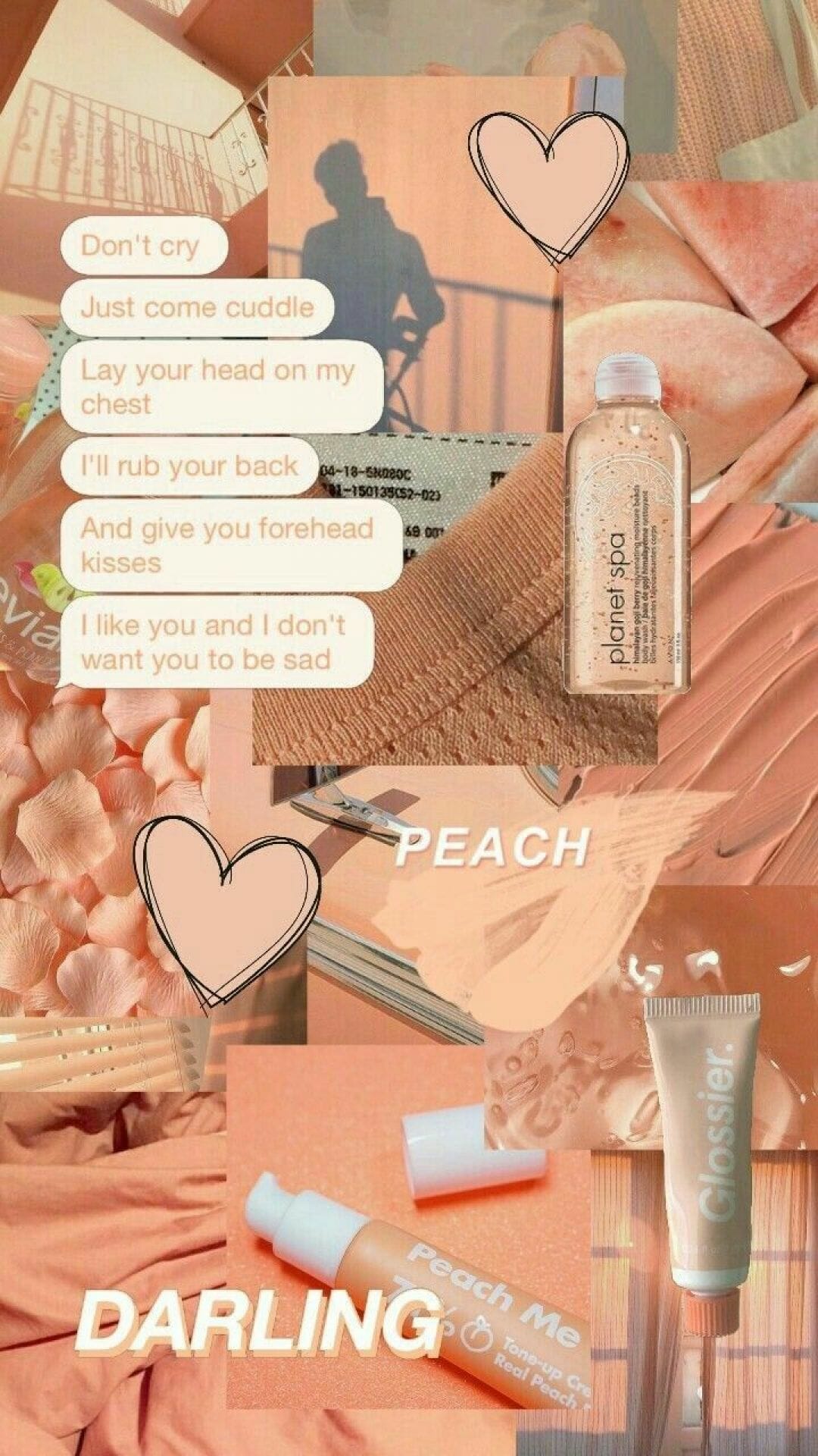 Peach Aesthetic Collage, HD Wallpaper & background