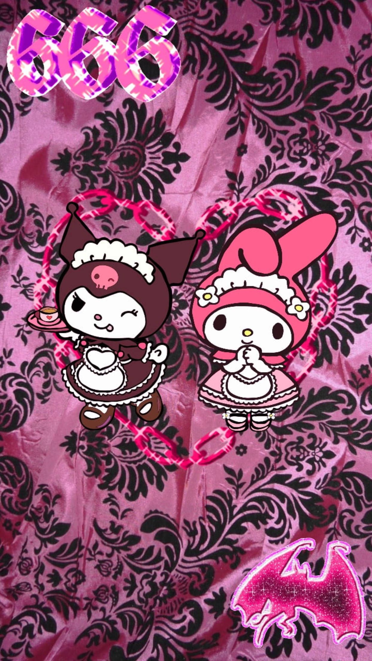 My Melody and Kuromi wallpaper - Hello Kitty, Kuromi, Sanrio, gothic, punk