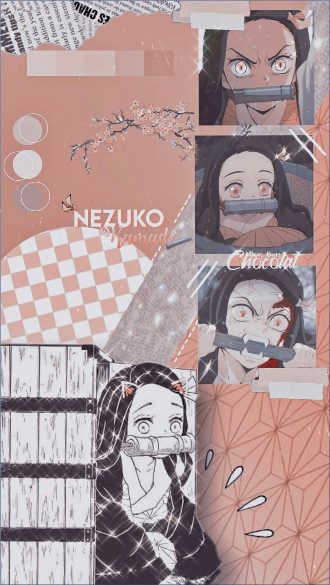 Aesthetic nezuko wallpapers by me! I hope you like them! - Nezuko