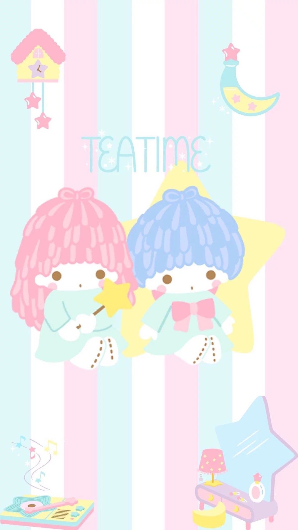 A poster with two cute girls on it - Sanrio