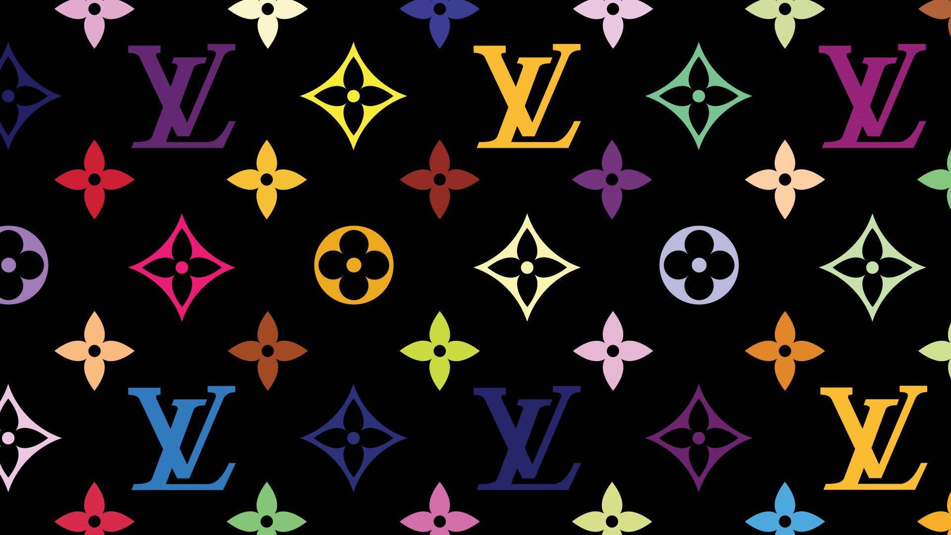 Louis vuitton pattern on a black background - Louis Vuitton