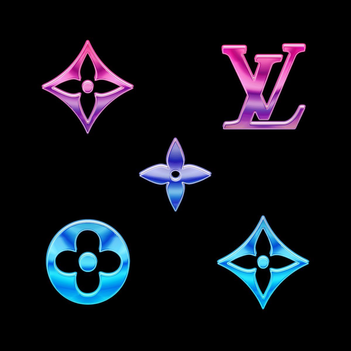 A set of four louis vuitton logos - Louis Vuitton