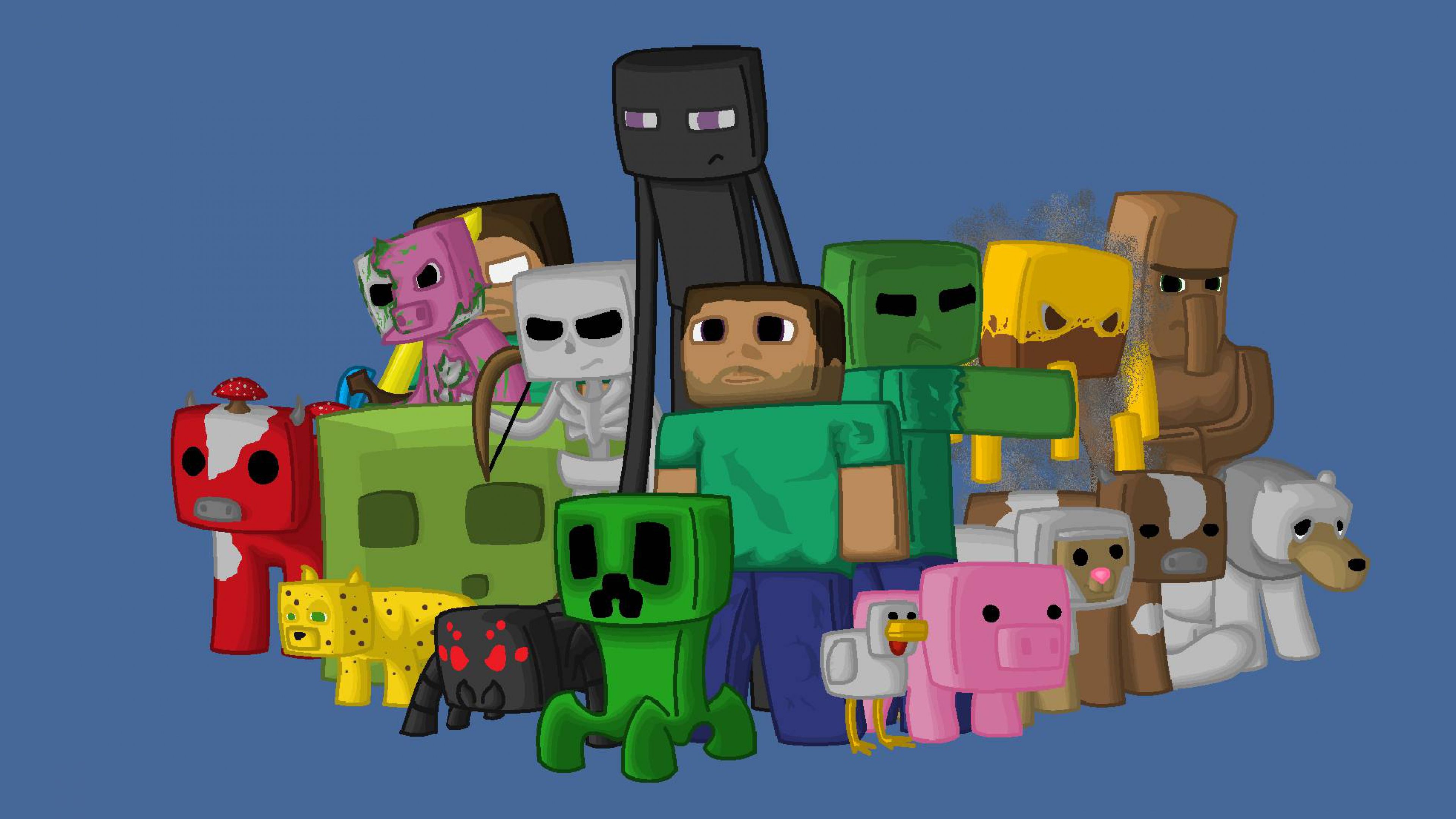 Free download Minecraft Zombie Wallpaper on [3840x2160] for your Desktop, Mobile & Tablet. Explore Minecraft Animals Wallpaper. Wallpaper Of Animals, Animals Wallpaper, Animals Background