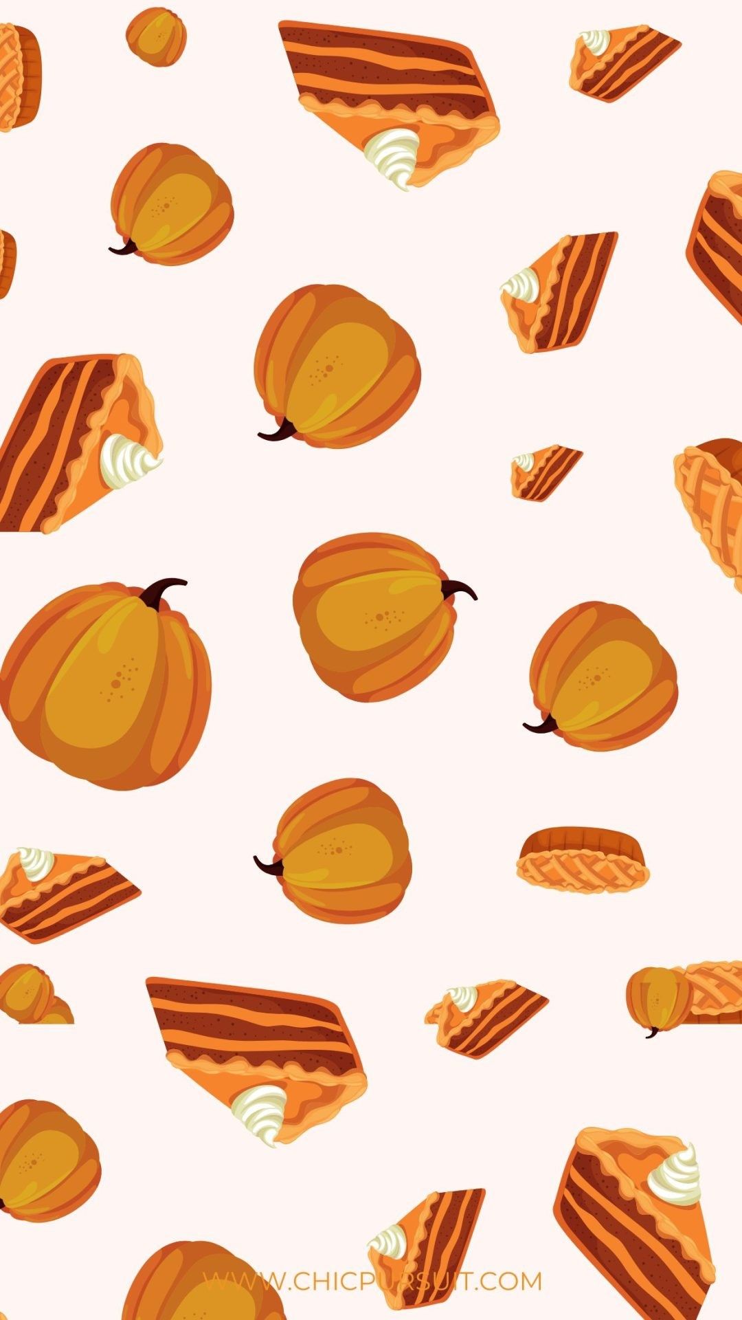 A pattern of pumpkin pie slices on top - November, Thanksgiving