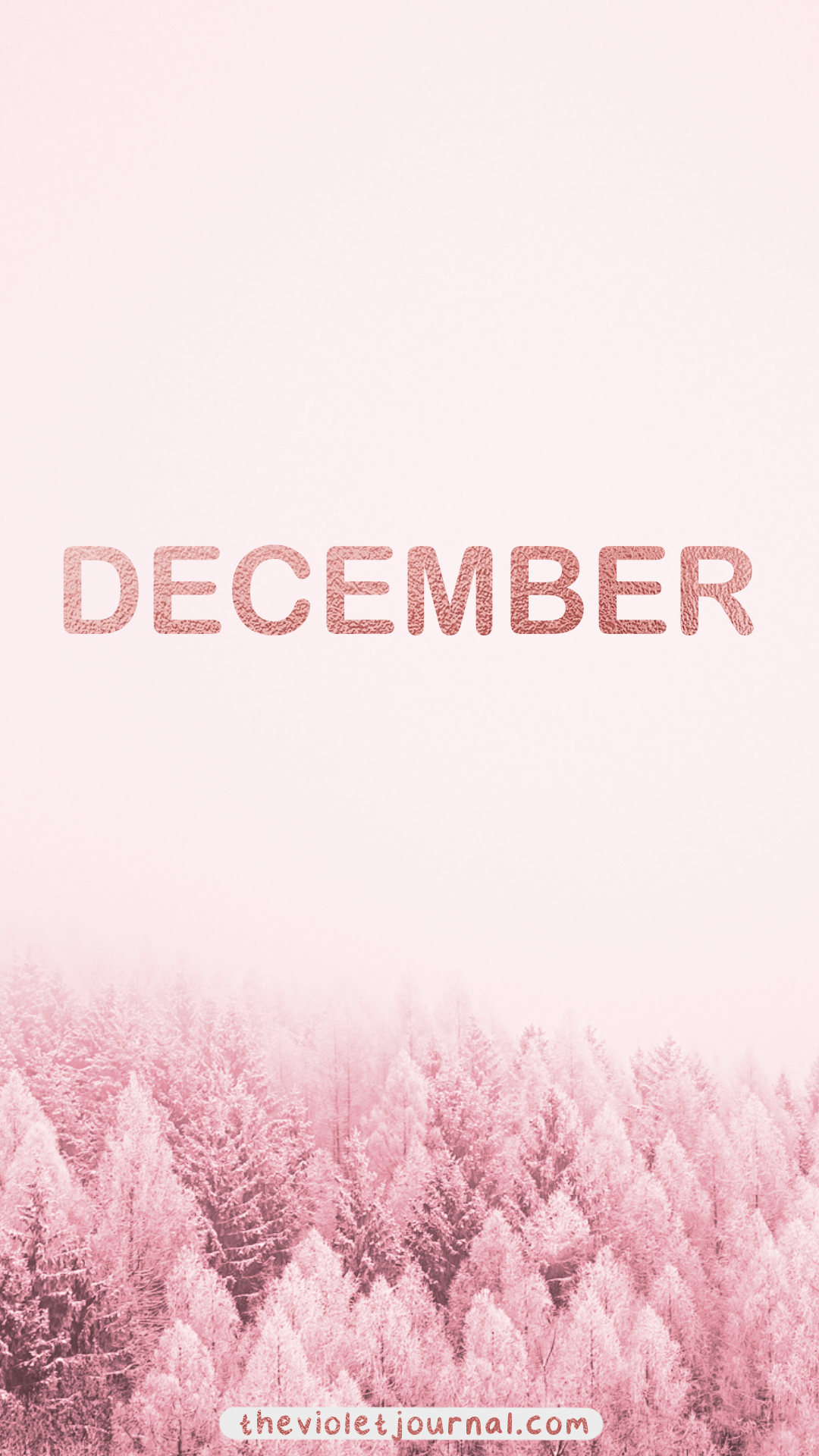 A pink background with the word december on it - December