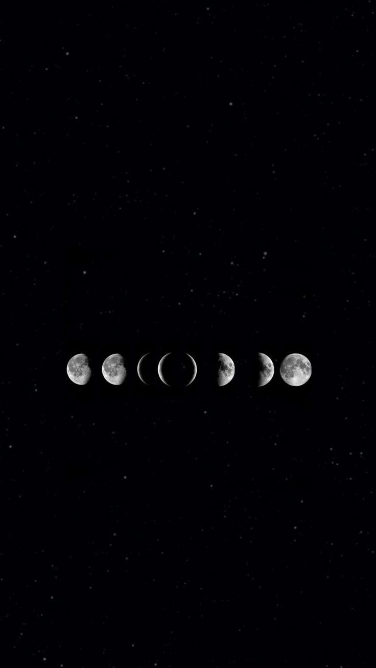 Moon phases wallpaper, aesthetic, black and white, galaxy, space, phone background, wallpaper, lock screen, screensaver, wallpaper, galaxy, aesthetic, aesthetic wallpaper, aesthetic phone background, aesthetic screensaver, galaxy phone background, galaxy screensaver - Moon phases