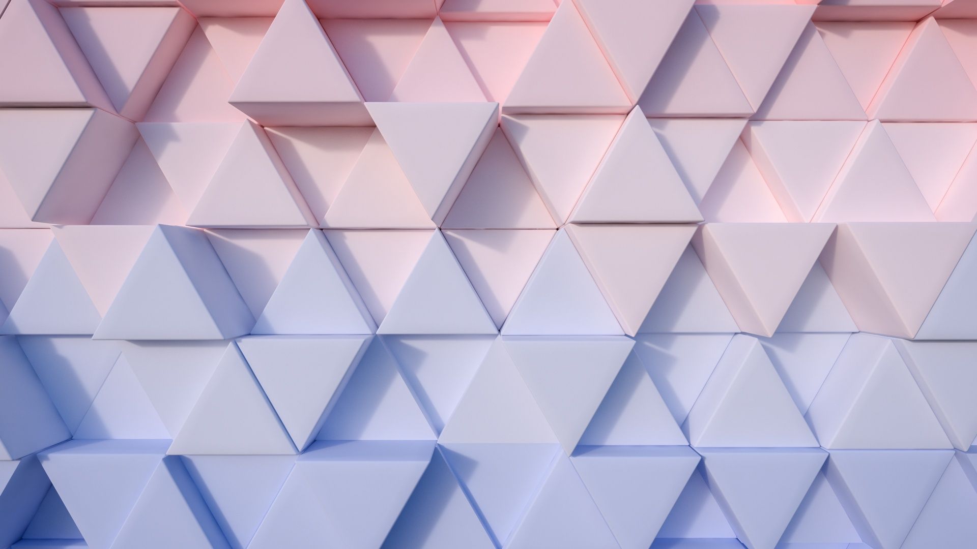 A wall of pink and blue 3D triangles - Desktop, Chromebook, funny