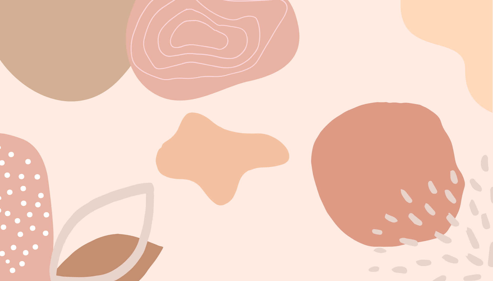 A pattern of abstract shapes in pink and beige - Abstract, terracotta