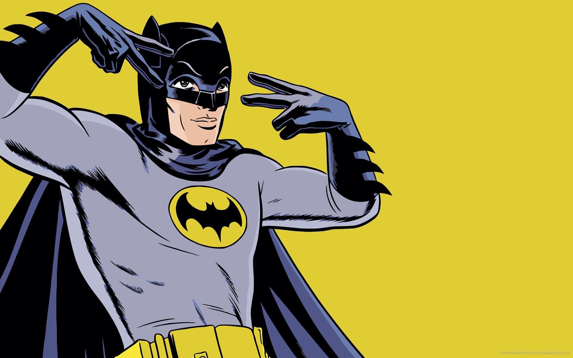 A cartoon picture of Batman from the 1960s TV series - Batman