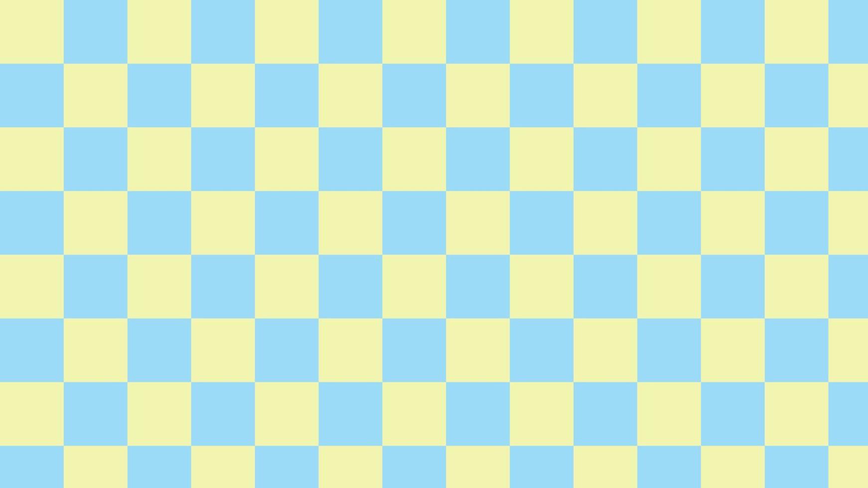 cute pastel blue and yellow checkers, gingham, plaid, aesthetic checkerboard wallpaper illustration, perfect for wallpaper, backdrop, postcard, background for your design