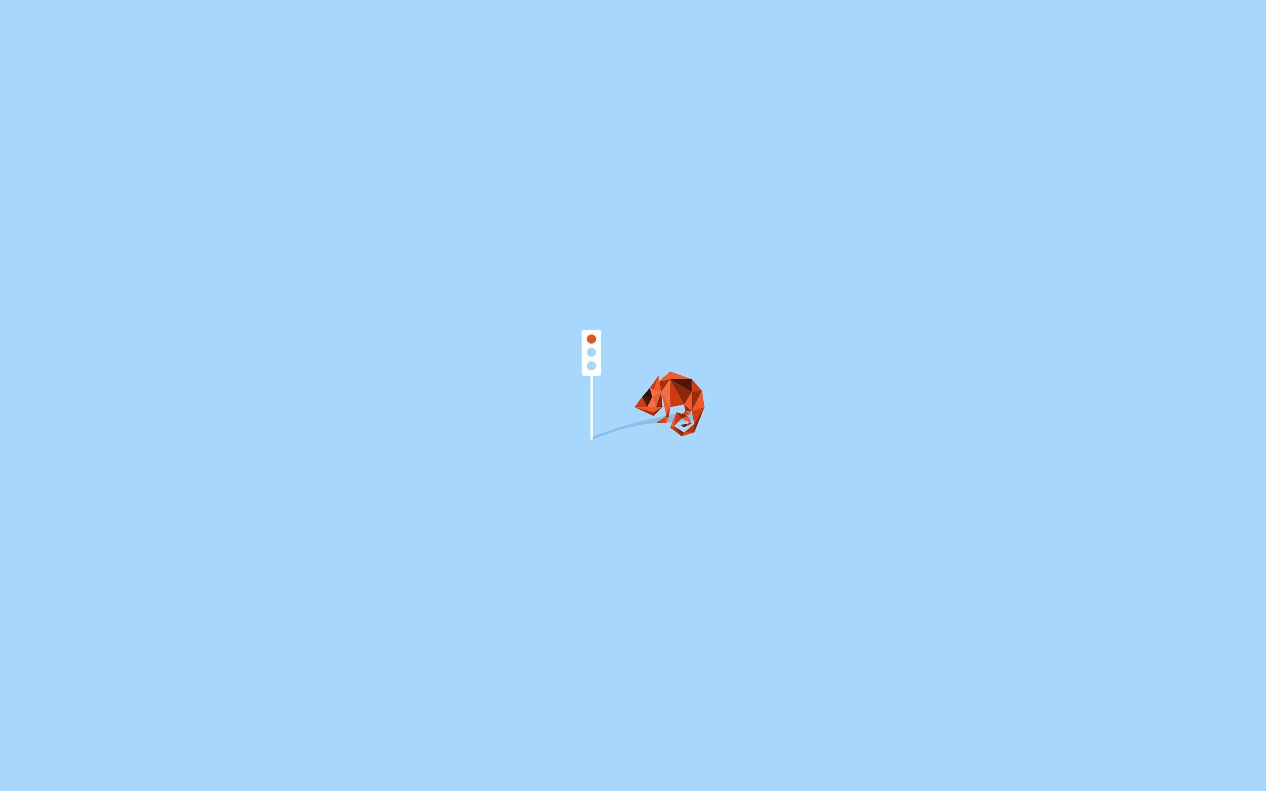 Minimalistic wallpaper of a lobster in a red and white striped shirt - 2560x1600