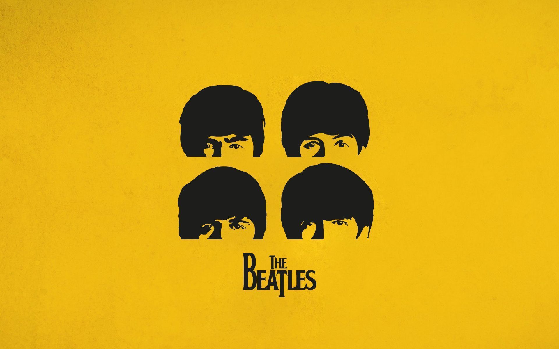 The beatles are on a yellow background - Yellow, 1920x1200