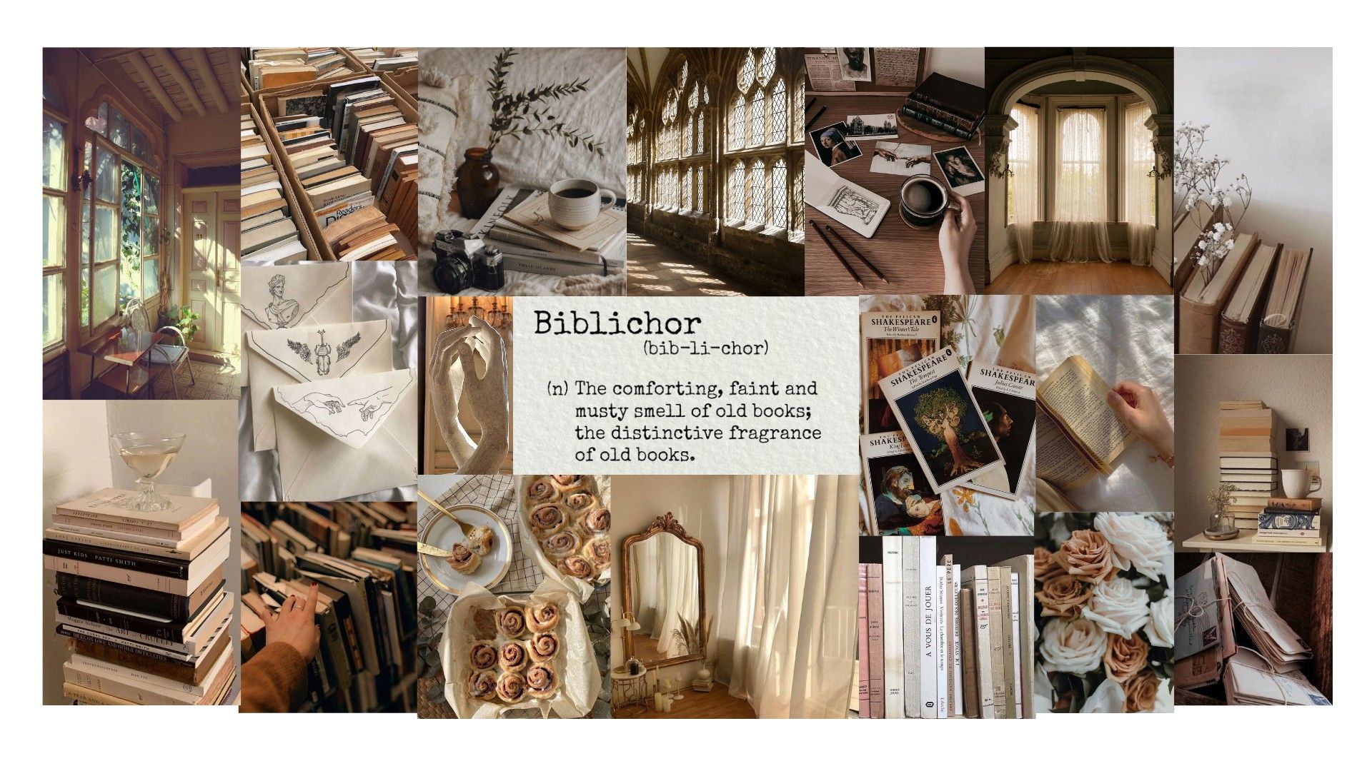 Books aesthetic collage wallpaper. Aesthetic desktop wallpaper, Wallpaper iphone boho, Wallpaper