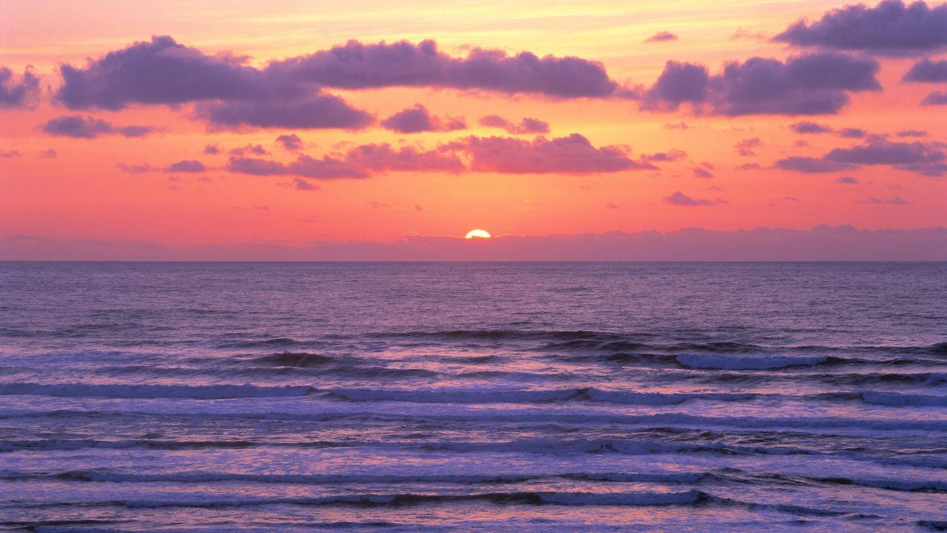 Download Sunset Aesthetic Beach Wallpaper