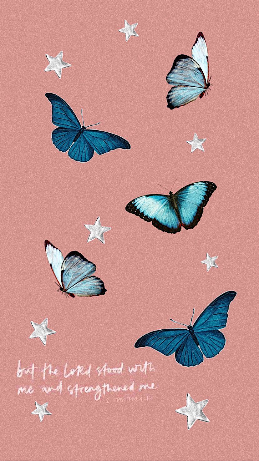 Christian Wallpaper. Blue butterfly wallpaper, Christian iphone wallpaper, Verses wallpaper