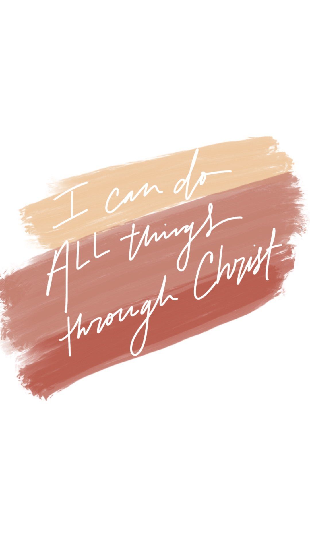 A painted phone background with Philippians 4:13 - Christian iPhone