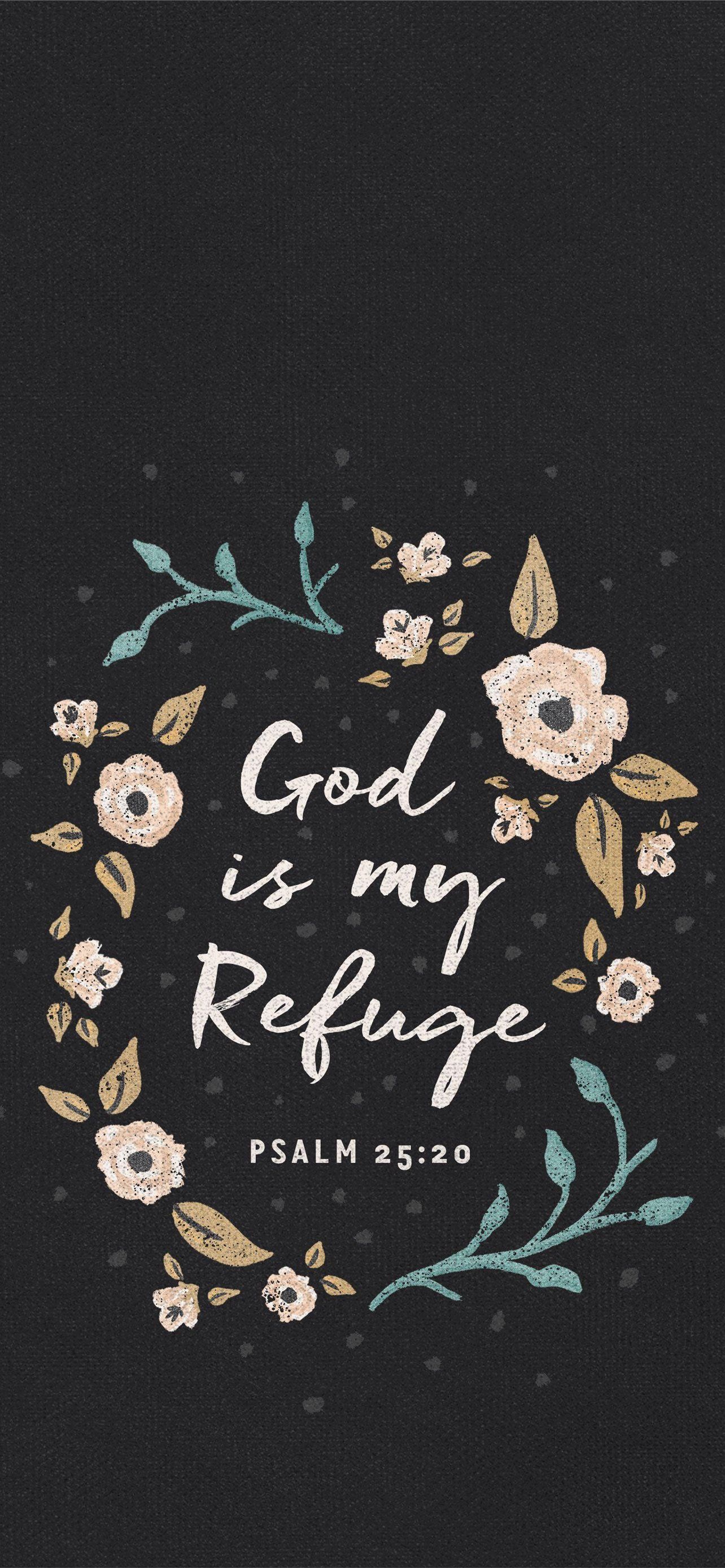 God is my refuge wallpaper. - Christian iPhone