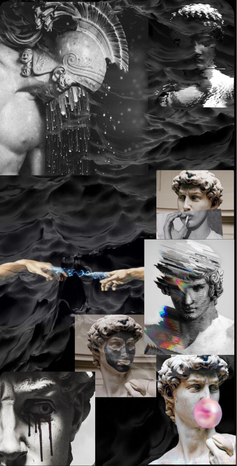 A collage of pictures with different images - Greek mythology
