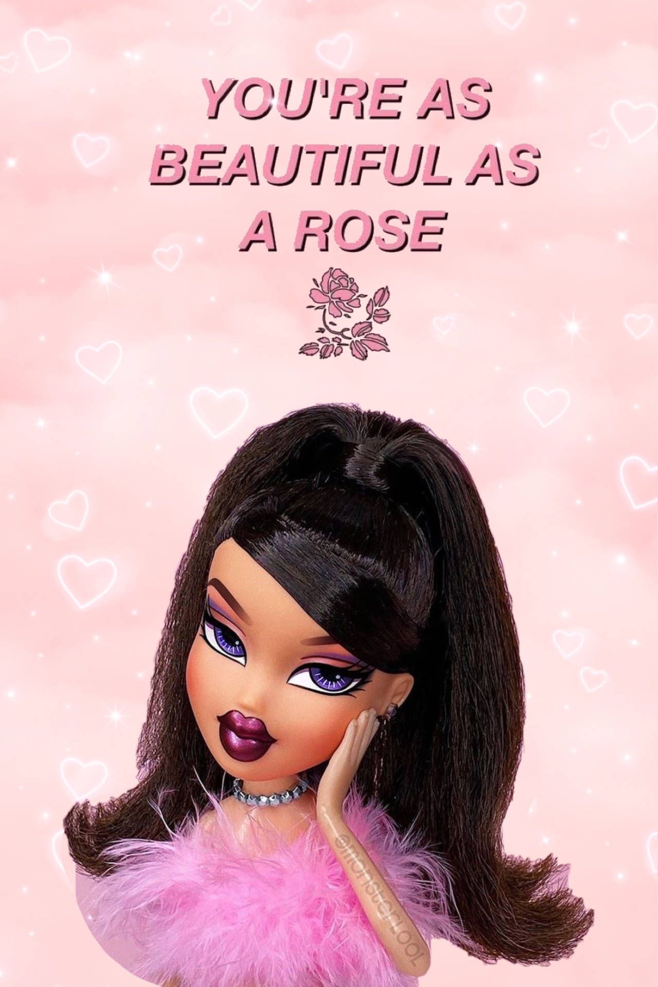 Download Beautiful Bratz Aesthetic Doll Quote Wallpaper