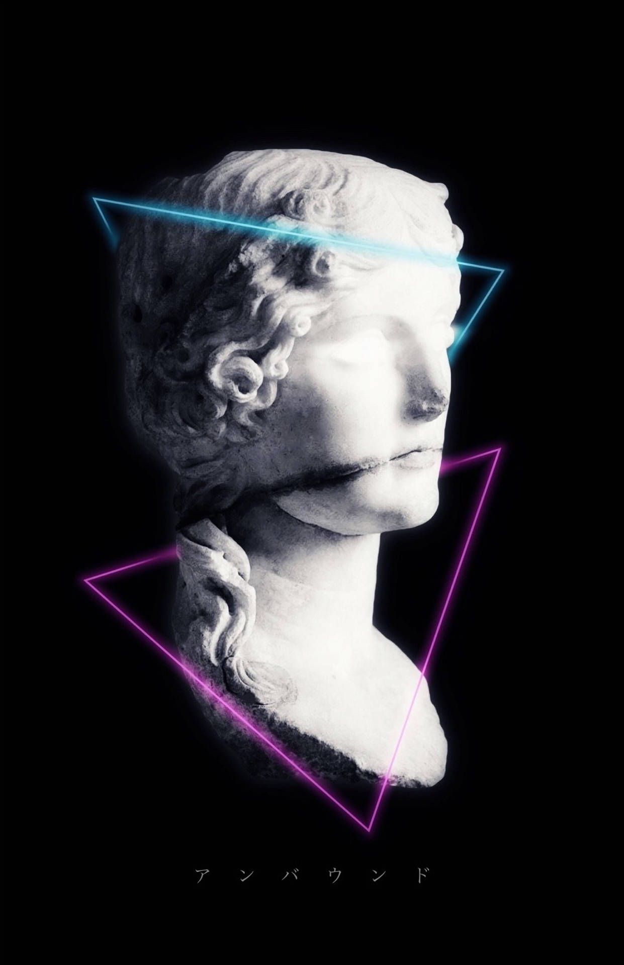 A poster for the movie, with an image of two triangles - Neon, Greek mythology
