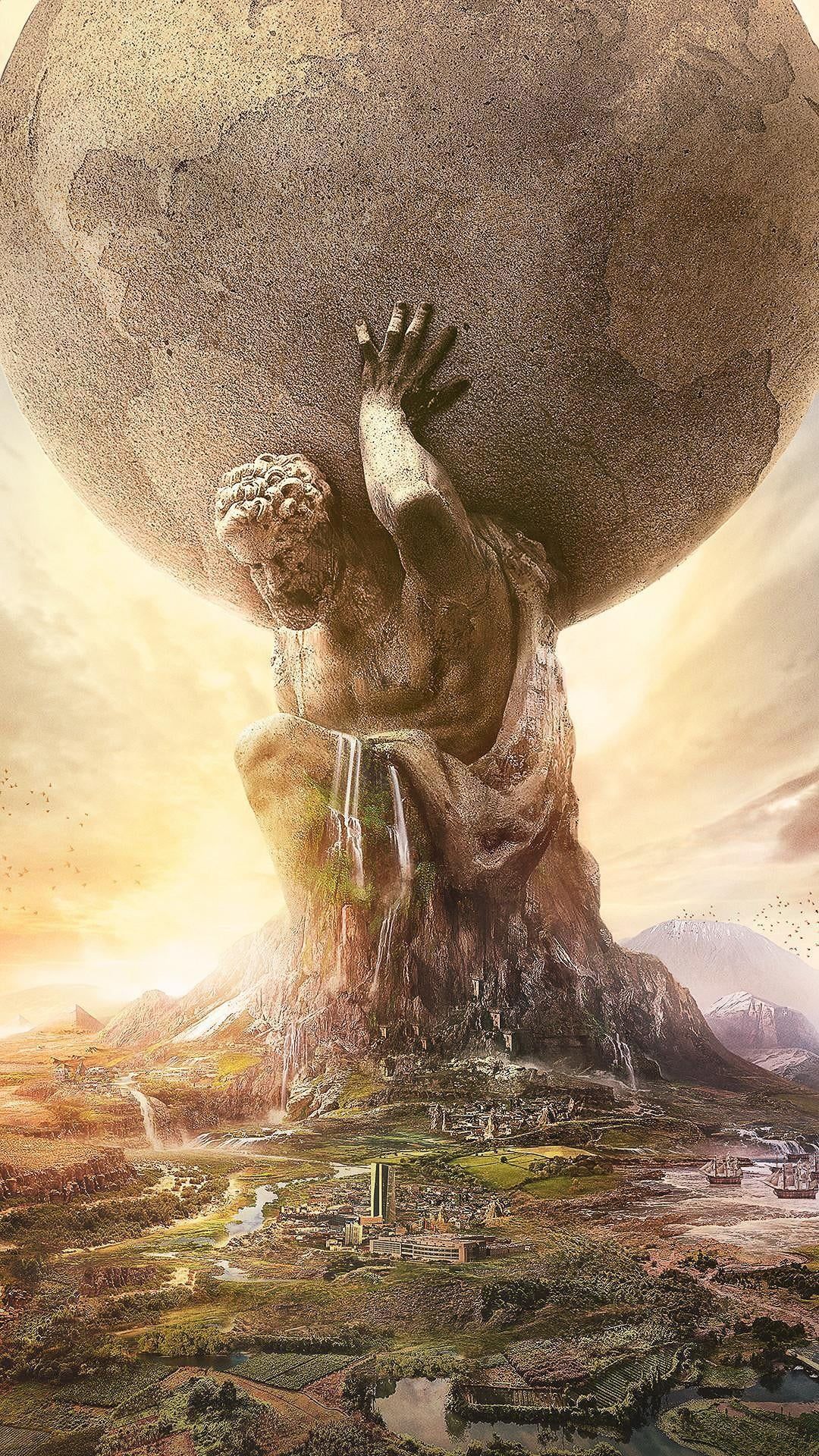 A giant statue holding up the world - Greek mythology, Atlas