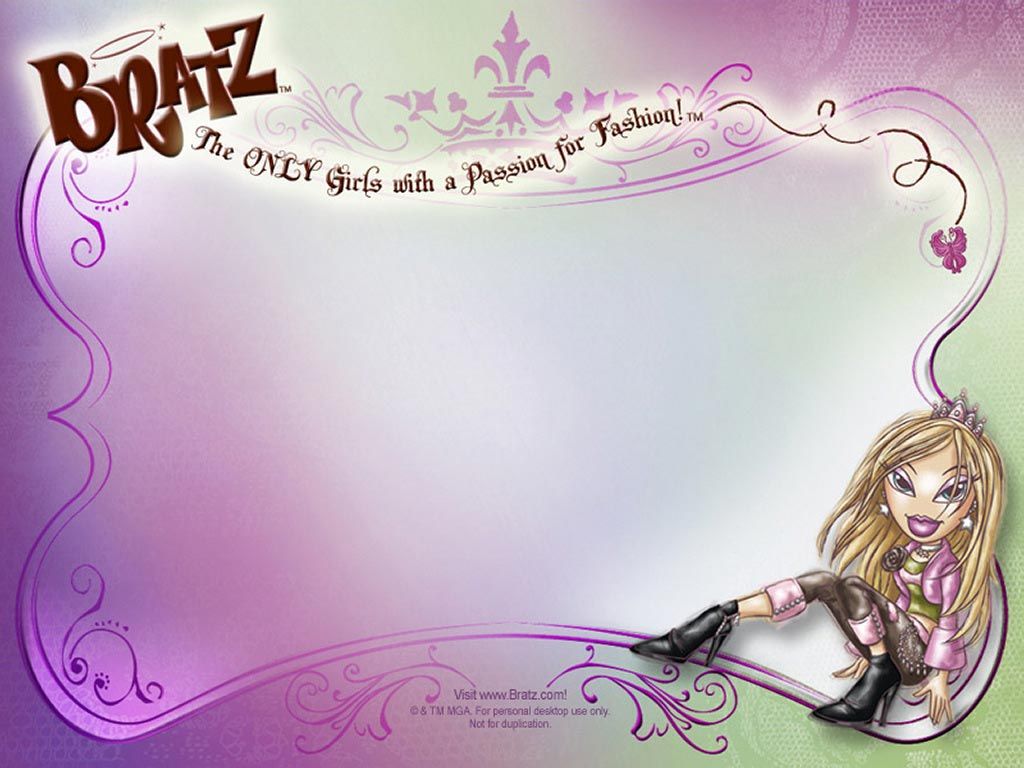 A picture of an animated girl with purple hair - Bratz