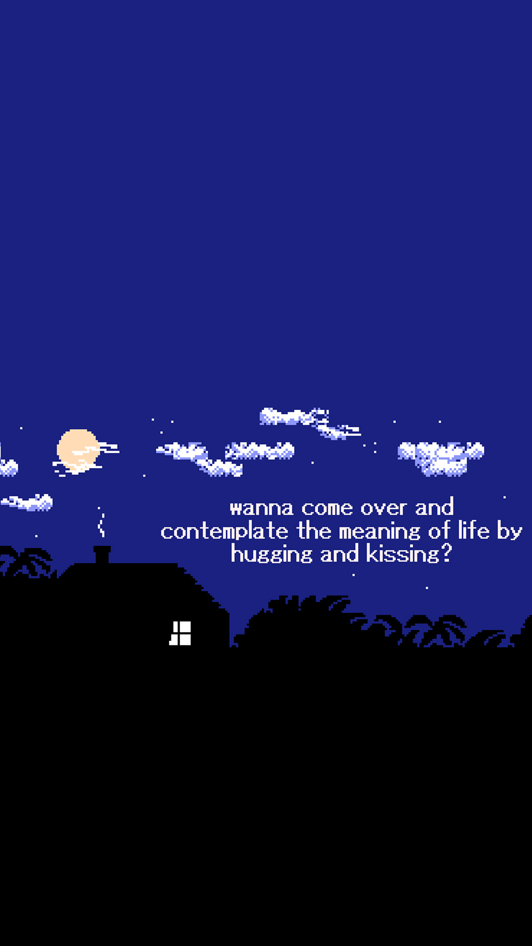 A screenshot of the game's title screen - Android, depressing