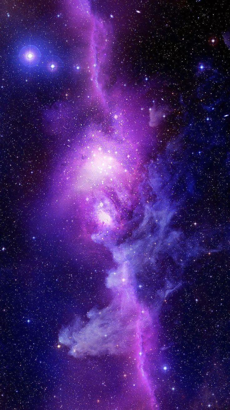 A purple nebula with stars in the background - Galaxy
