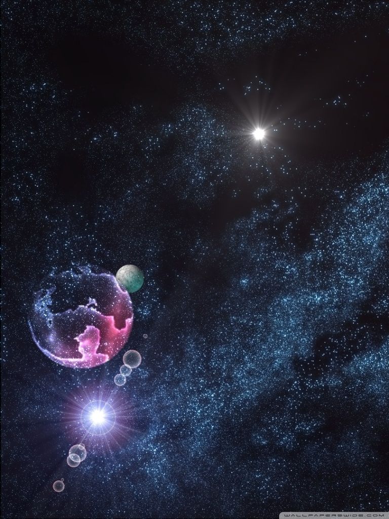 A space scene with stars and planets - Galaxy