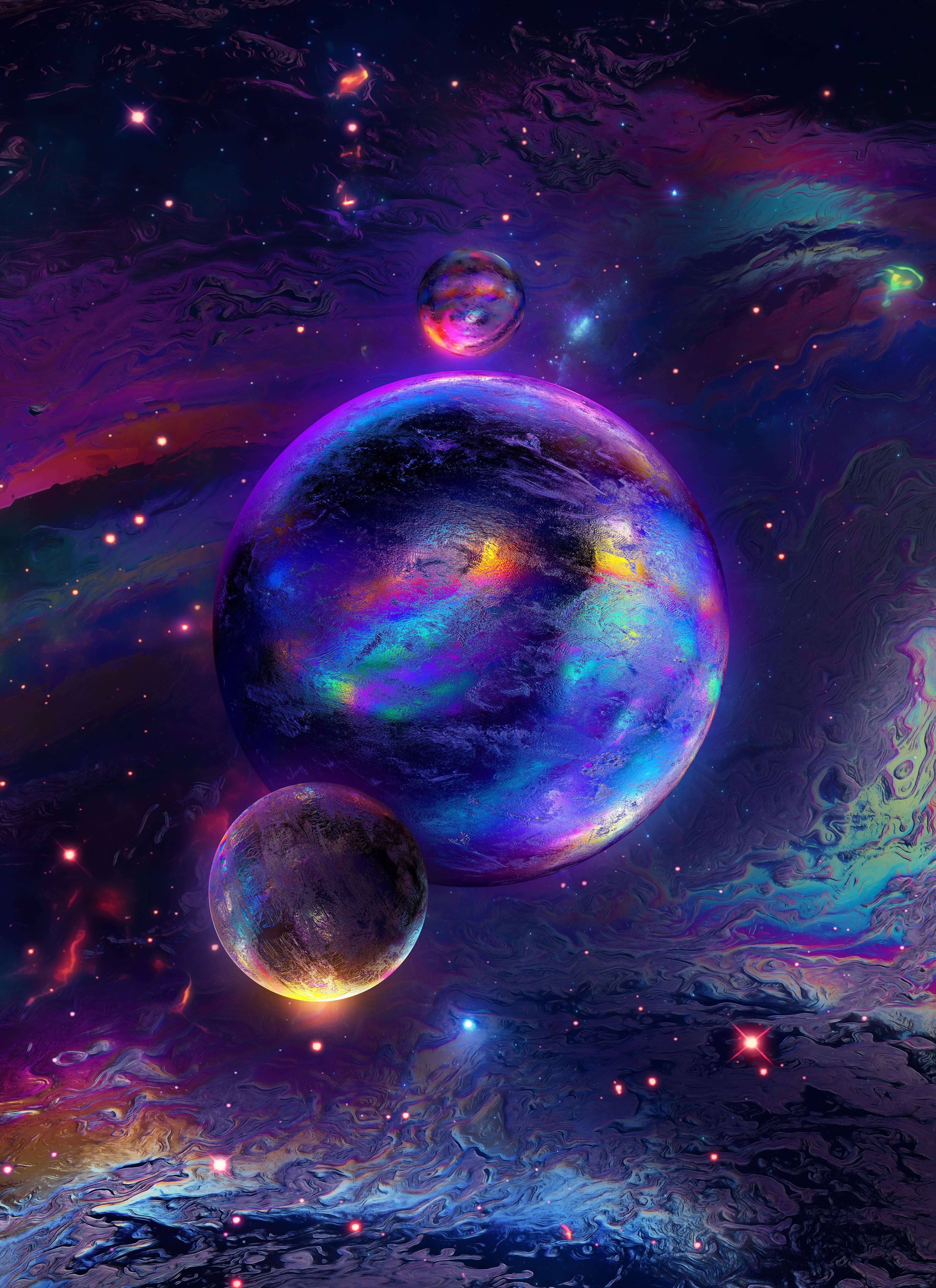 Download Space Rainbow Aesthetic Galaxy Wallpaper
