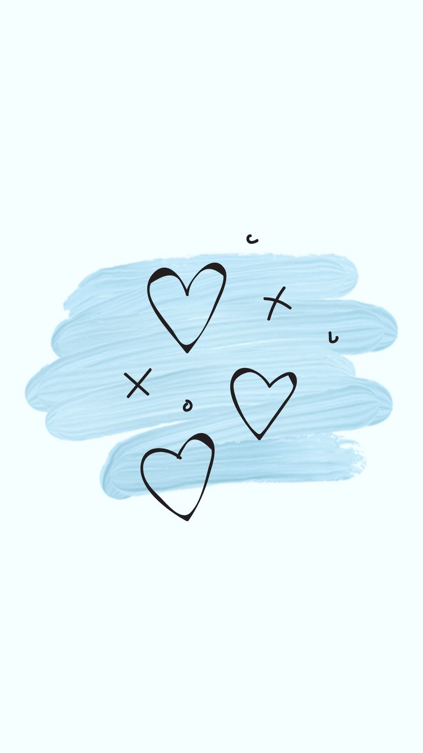 A blue speech bubble with three hearts - Heart