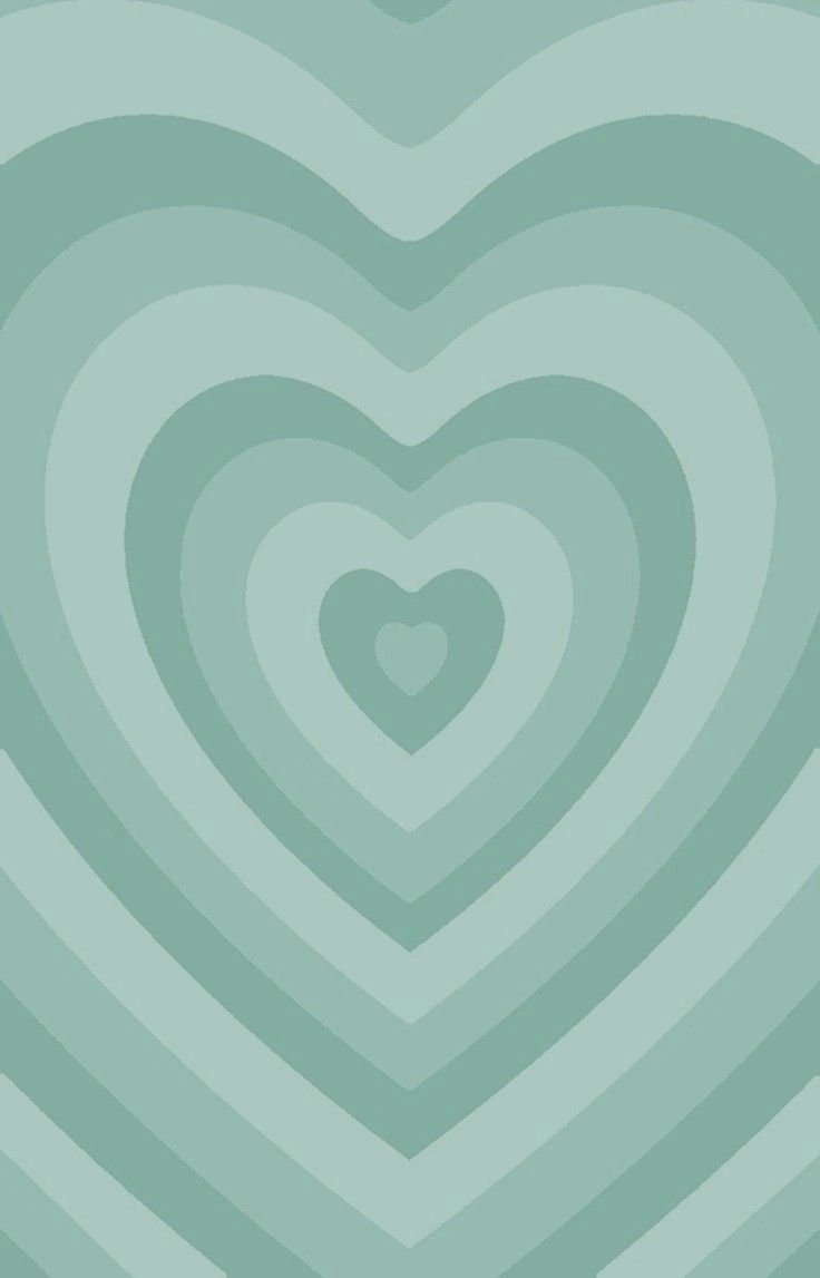 A green heart shaped pattern on the wall - Heart