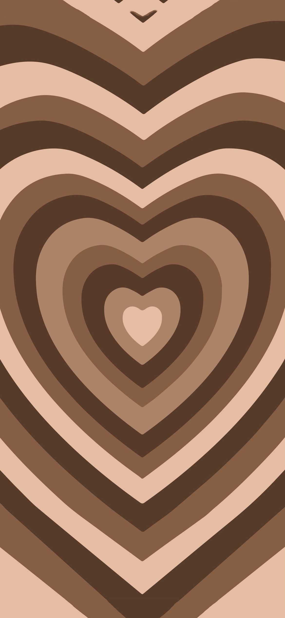A heart shaped pattern in brown and white - Heart