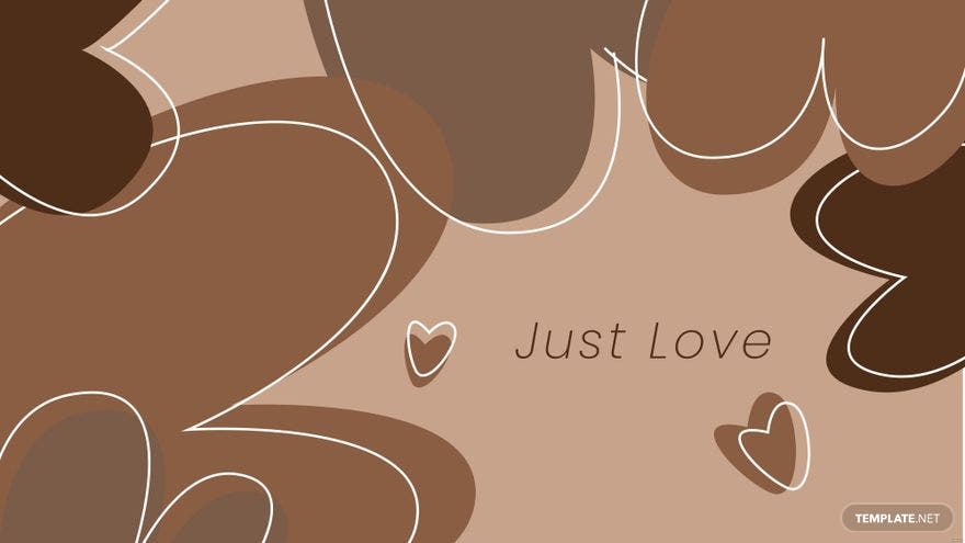 A brown and white abstract design with the words 