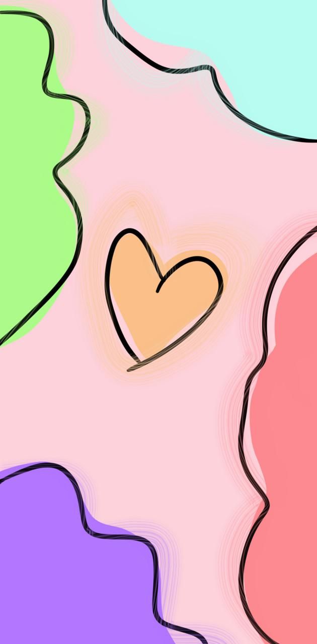 A heart on a colorful background - Heart