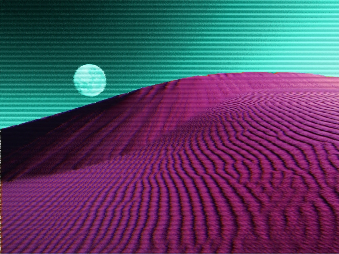 Vaporwave Desert HD Glitch Art 1152x864 Resolution Wallpaper, HD Artist 4K Wallpaper, Image, Photo and Background