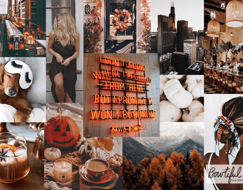 A collage of pictures with different colors and themes - November