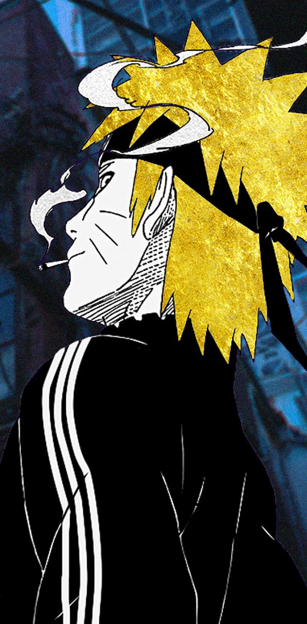 IPhone wallpaper of Naruto smoking a cigarette - Smoke