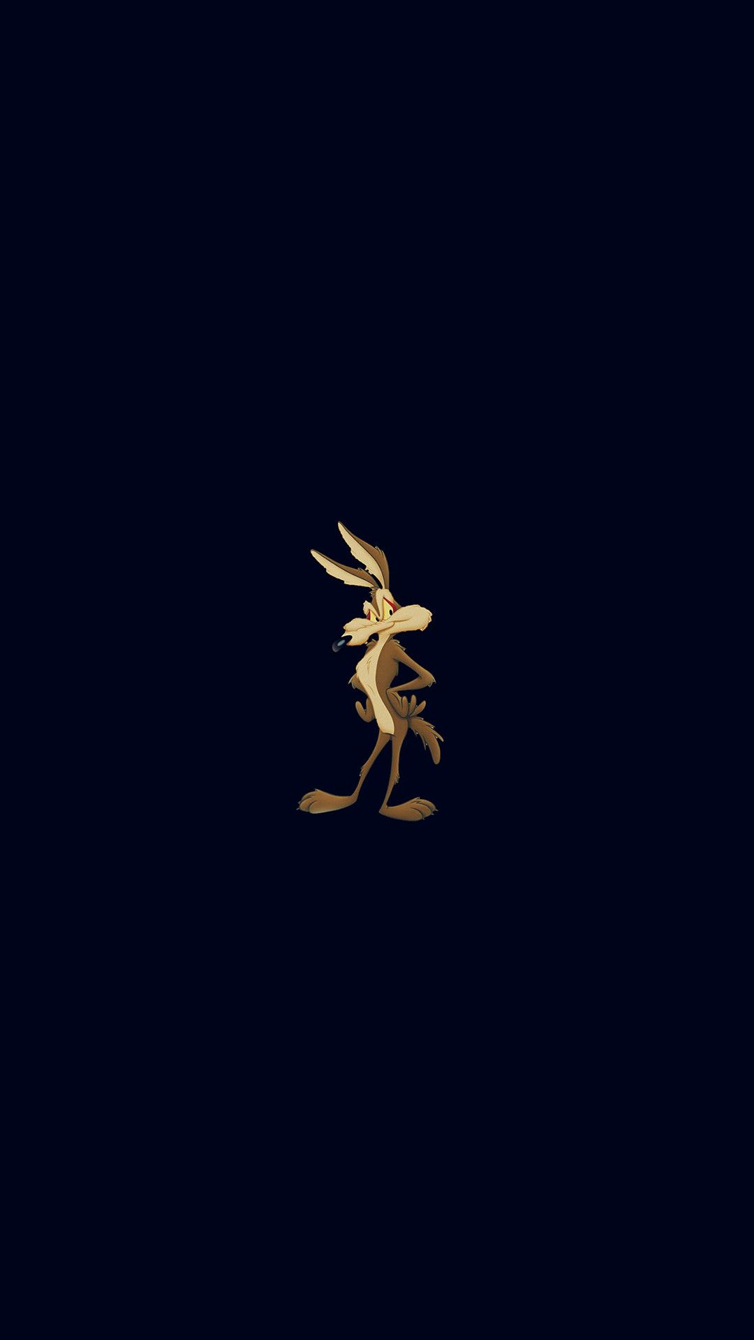 The image of a golden rabbit on black background - Bugs Bunny