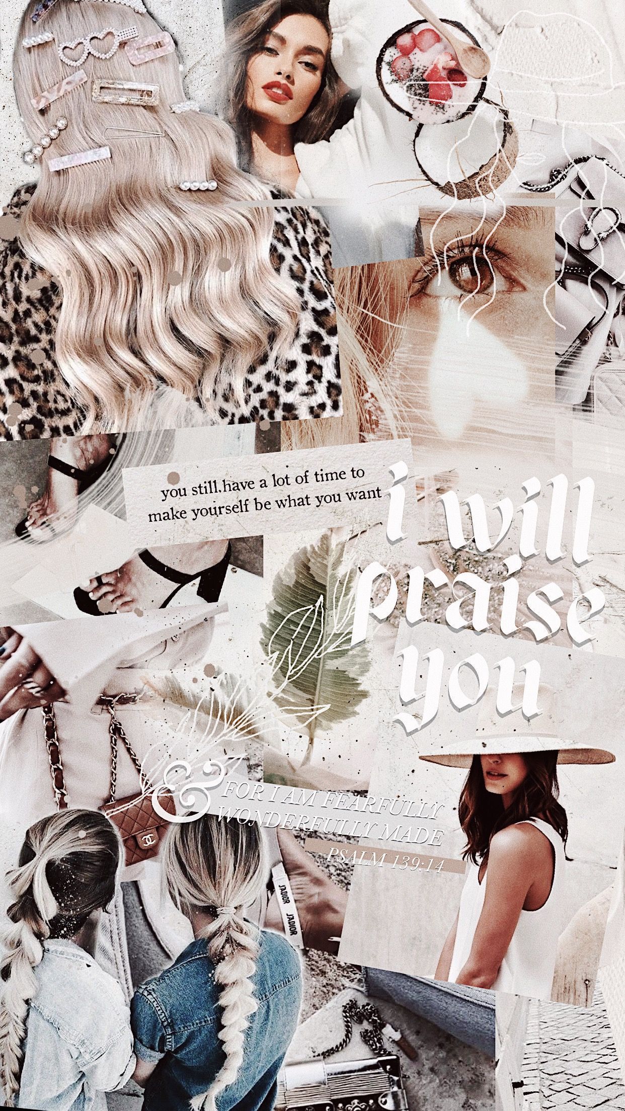 A collage of pictures with the words i will praise you - Christian, fashion, christian iPhone