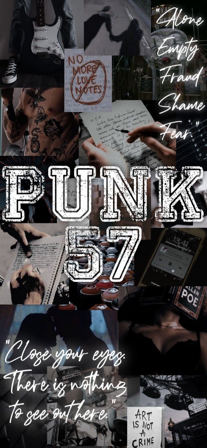 A poster with the words pink 57 on it - Punk