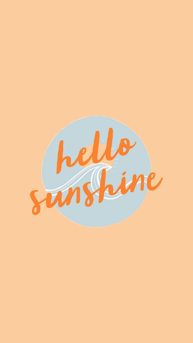 Hello Sunshine Aesthetic Wave Background Edit
