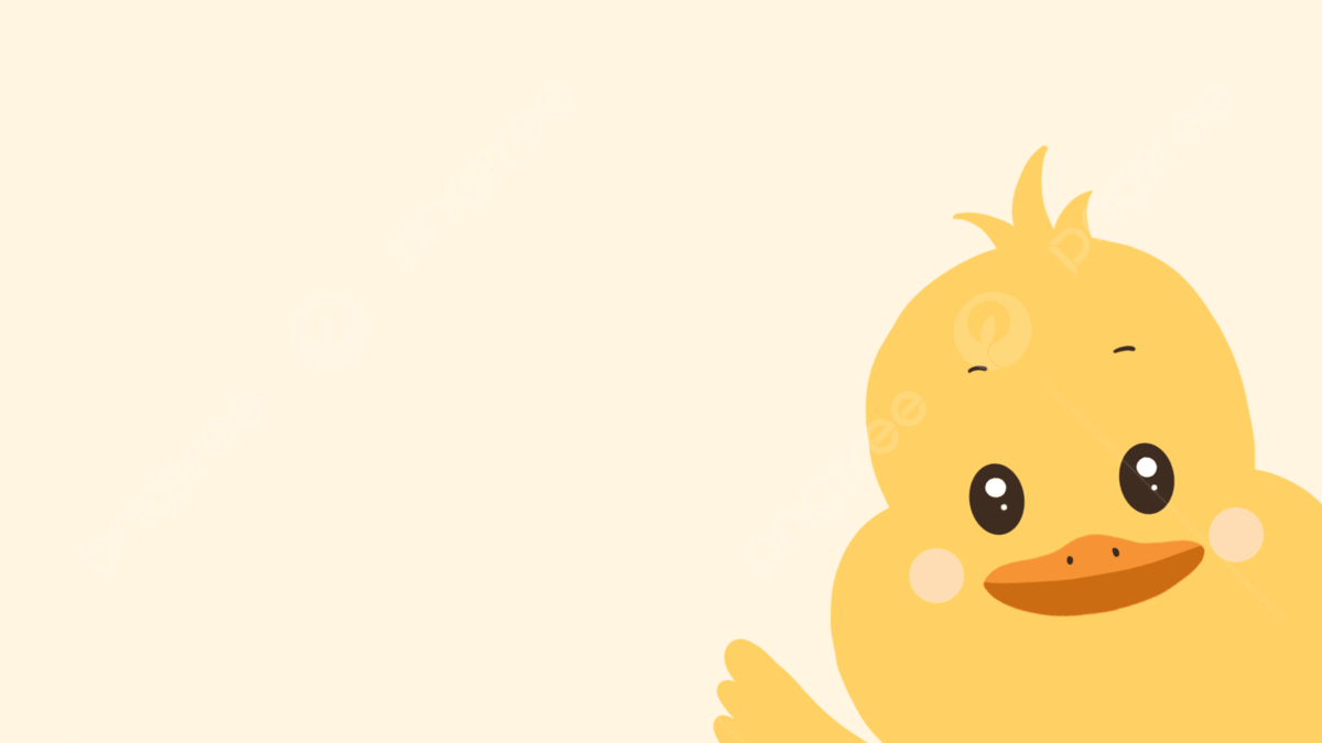 A cute little yellow duck is standing on the ground - Duck