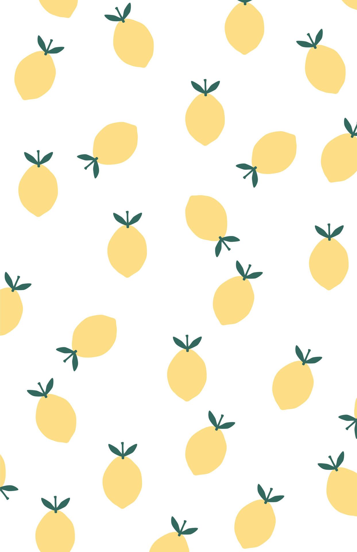 Download Pastel Yellow Lemon Drawing Wallpaper